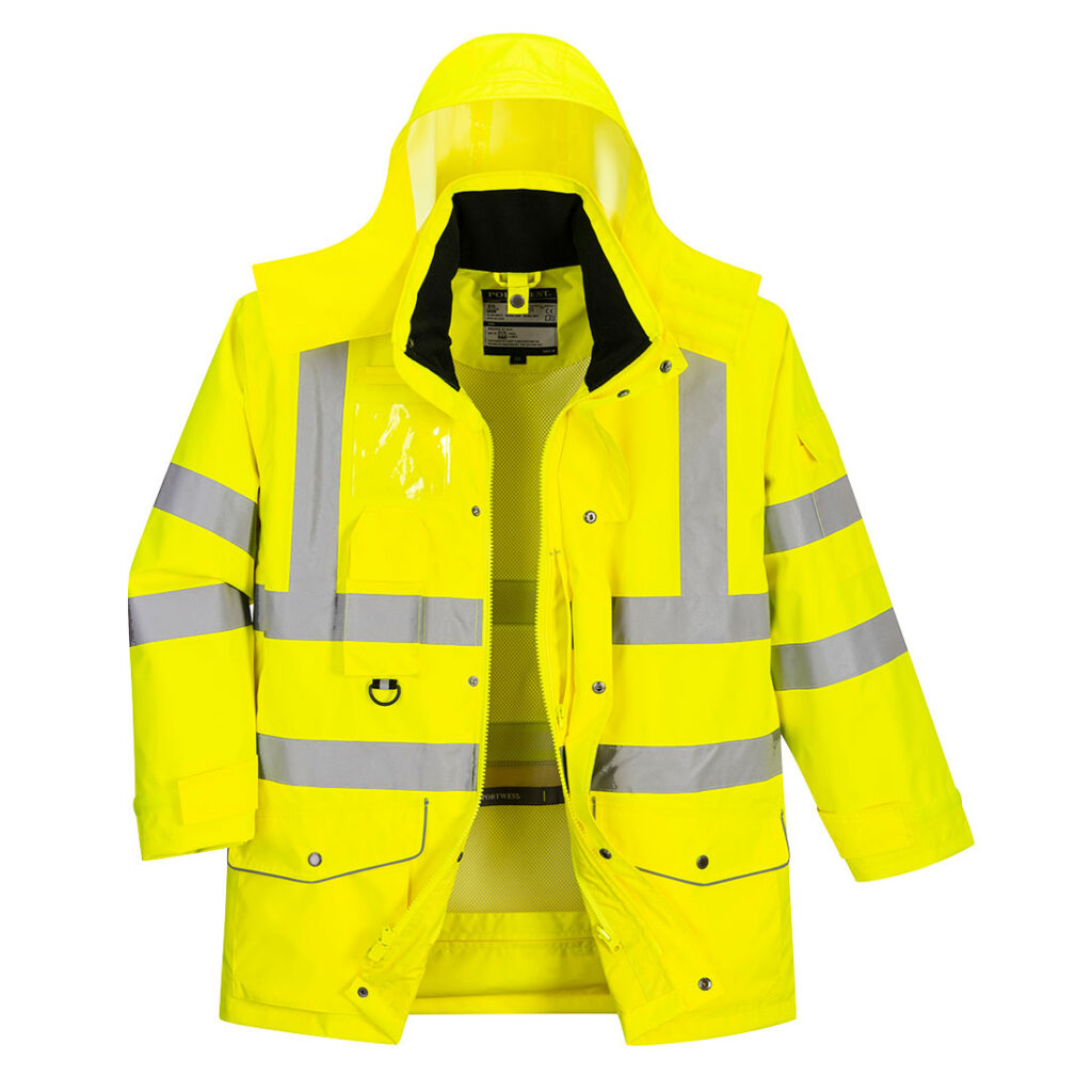 Hi-Vis Breathable 7-in-1 Traffic Jacket